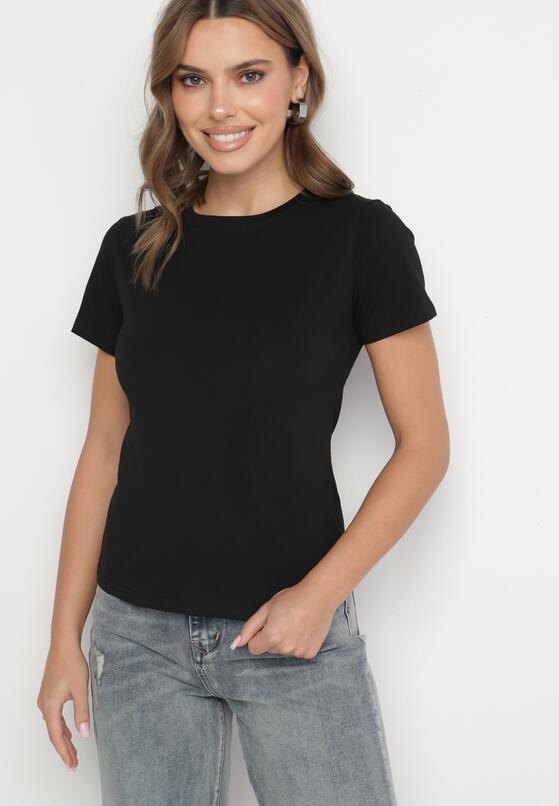Czarny Klasyczny T-shirt z Bawełny Lorali 1