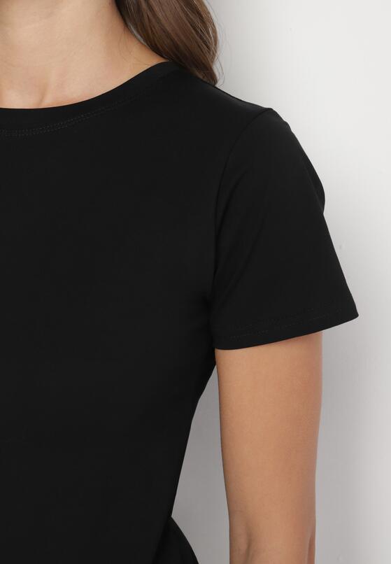 Czarny Klasyczny T-shirt z Bawełny Lorali 5