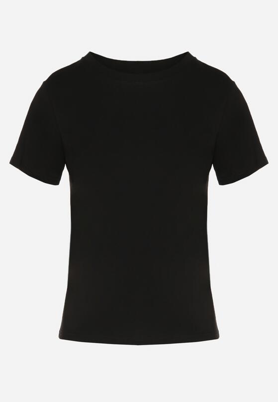 Czarny Klasyczny T-shirt z Bawełny Lorali 6