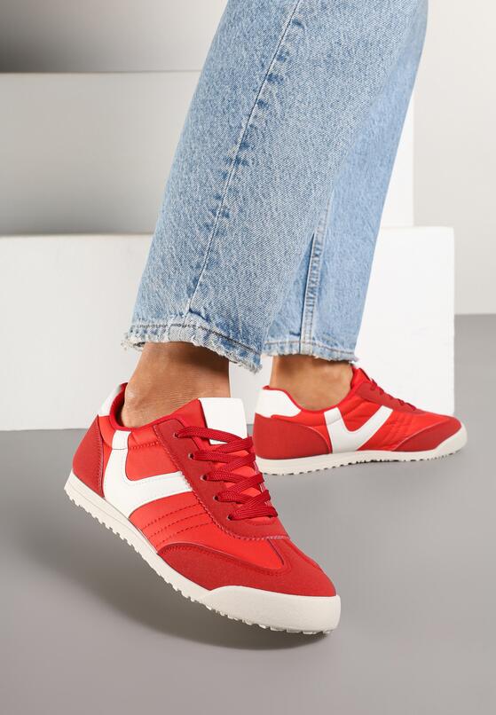 Czerwone Sneakersy w Stylu Kultowych Tenisówek Felandris 1