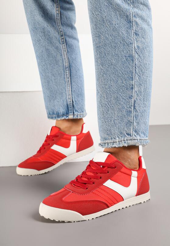 Czerwone Sneakersy w Stylu Kultowych Tenisówek Felandris 3