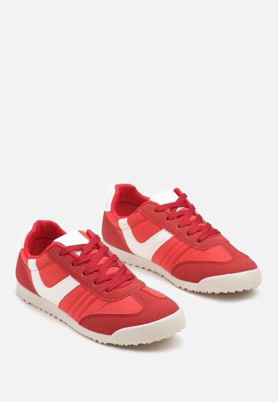 Czerwone Sneakersy w Stylu Kultowych Tenisówek Felandris 5