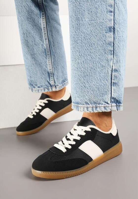 Czarne Sneakersy Retro w Stylu Klasycznych Tenisówek Tanonea 3