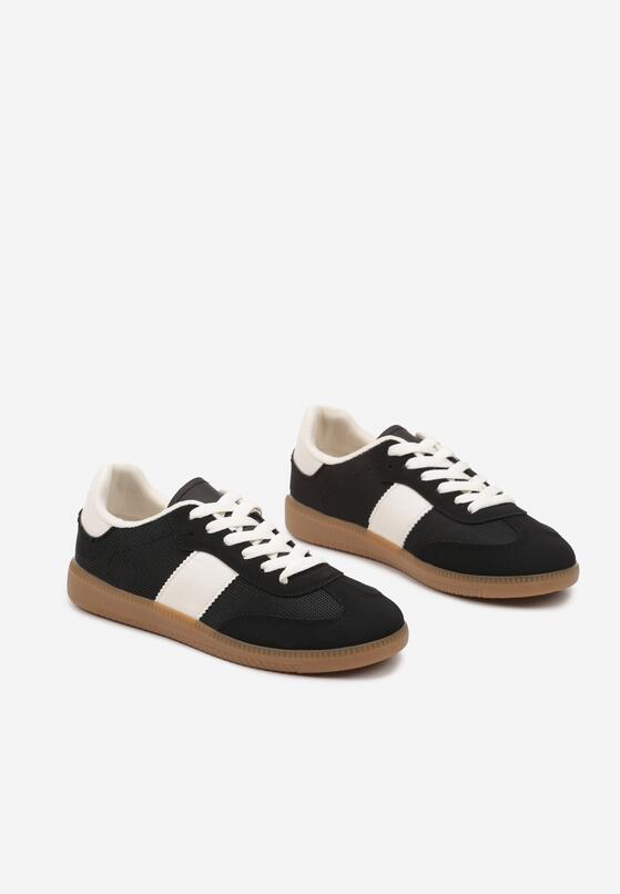 Czarne Sneakersy Retro w Stylu Klasycznych Tenisówek Tanonea 5