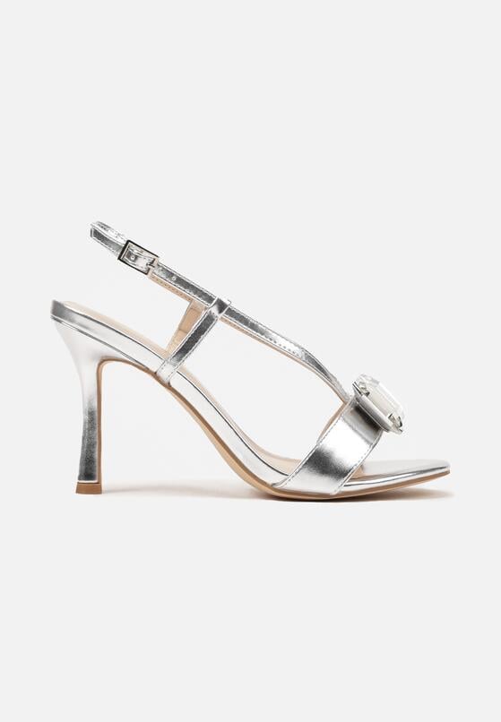 Pantofi stiletto Argintii 4