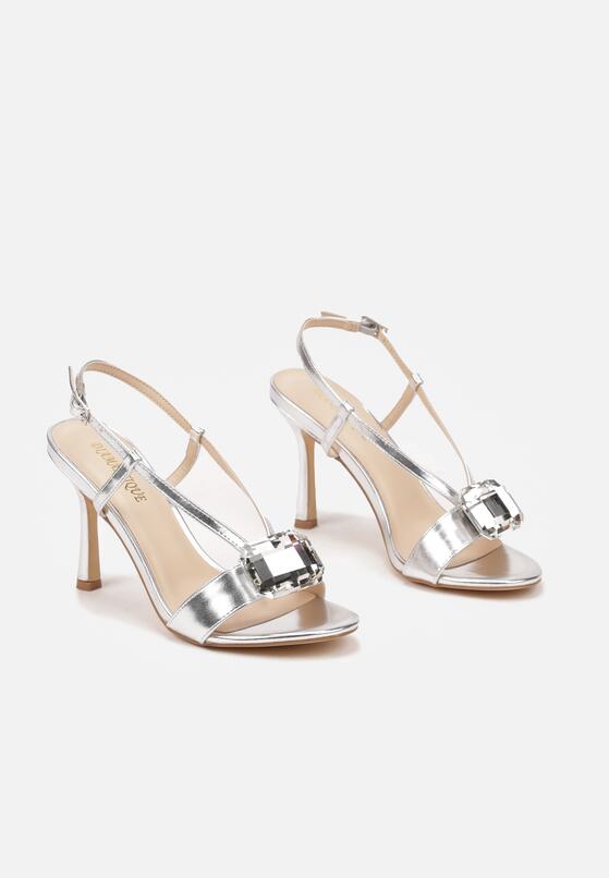 Pantofi stiletto Argintii 5