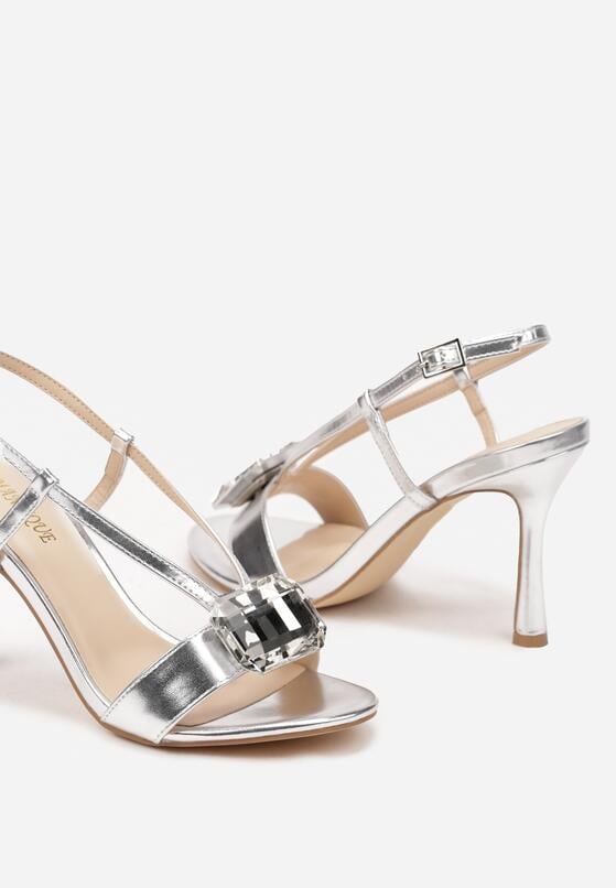 Pantofi stiletto Argintii 6