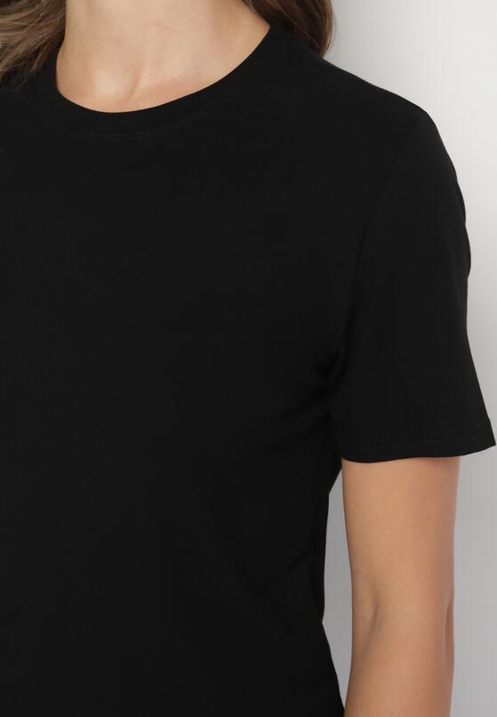 Czarny Wiskozowy T-shirt w Klasycznym Stylu Arivoria 5