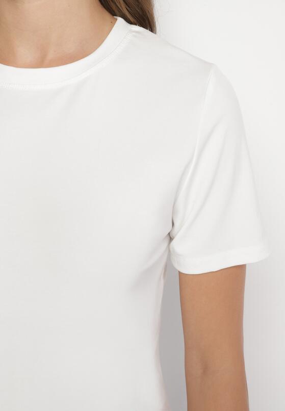 Biały Wiskozowy T-shirt w Klasycznym Stylu Arivoria 5