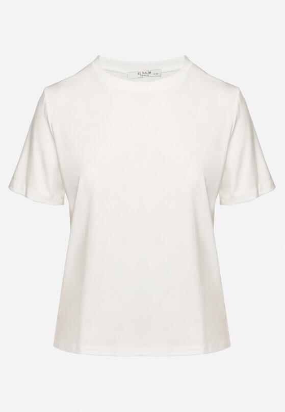 Biały Wiskozowy T-shirt w Klasycznym Stylu Arivoria 6