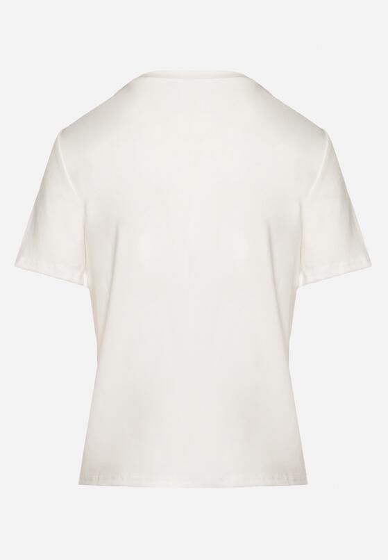 Biały Wiskozowy T-shirt w Klasycznym Stylu Arivoria 7