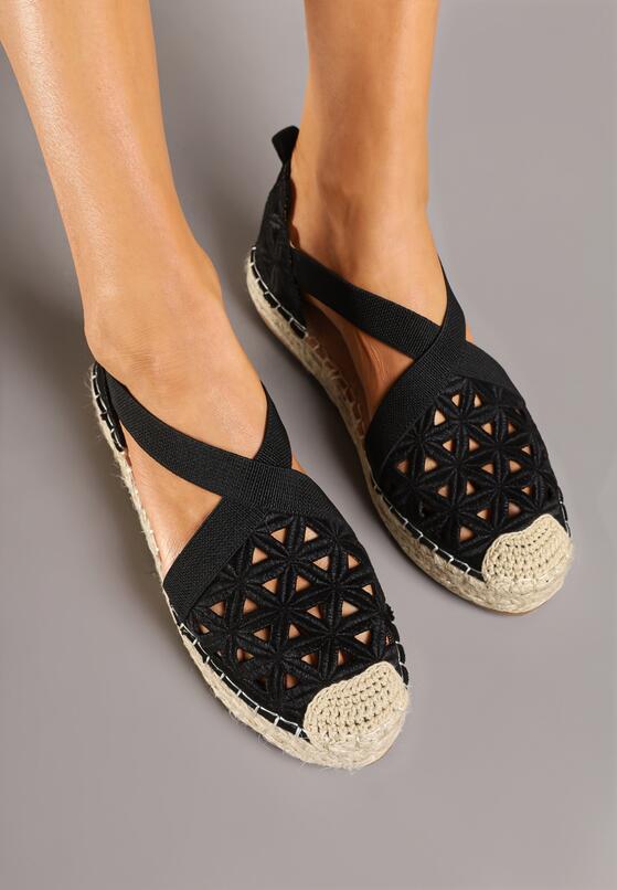 Fekete bézs Espadrilles 3
