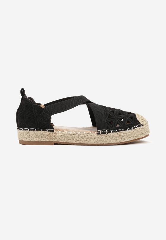 Fekete bézs Espadrilles 4