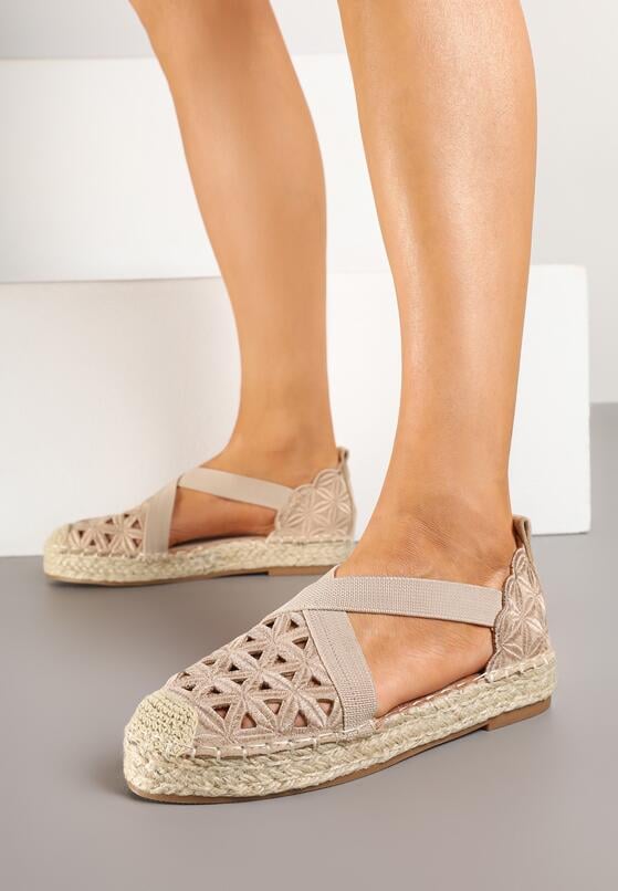 Sötét bézs bézs Espadrilles 1