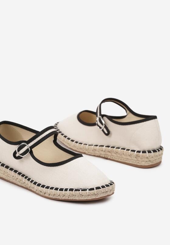 Fehér bézs Espadrilles 6