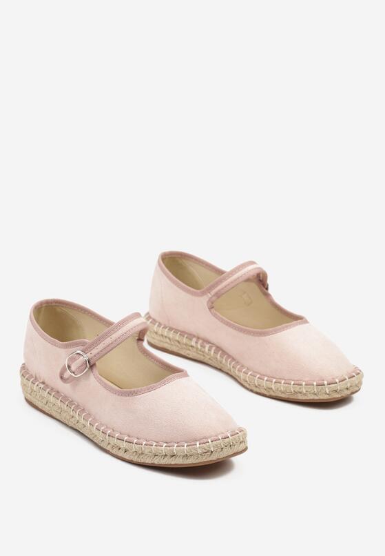 Rózsaszín bézs Espadrilles 5