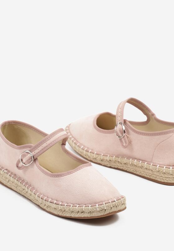 Rózsaszín bézs Espadrilles 6