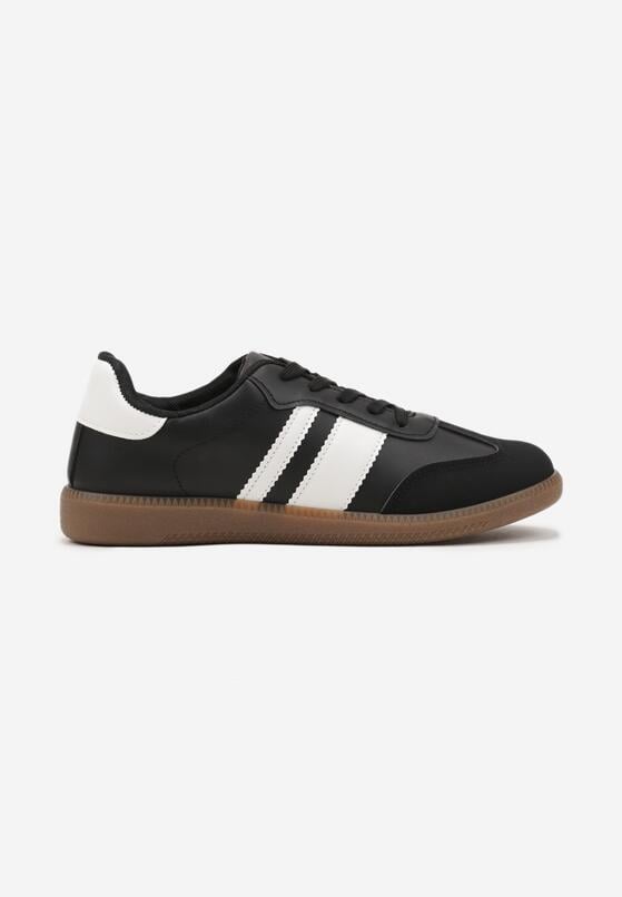 Czarne Sneakersy Tenisówki z Ozdobnymi Paskami Danavin 4