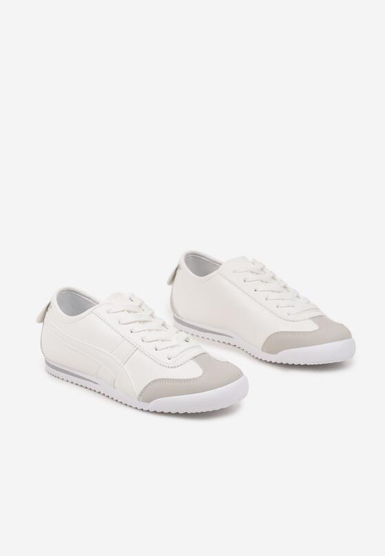 Białe Sneakersy w Stylu Klasycznych Tenisówek Dellasia 5