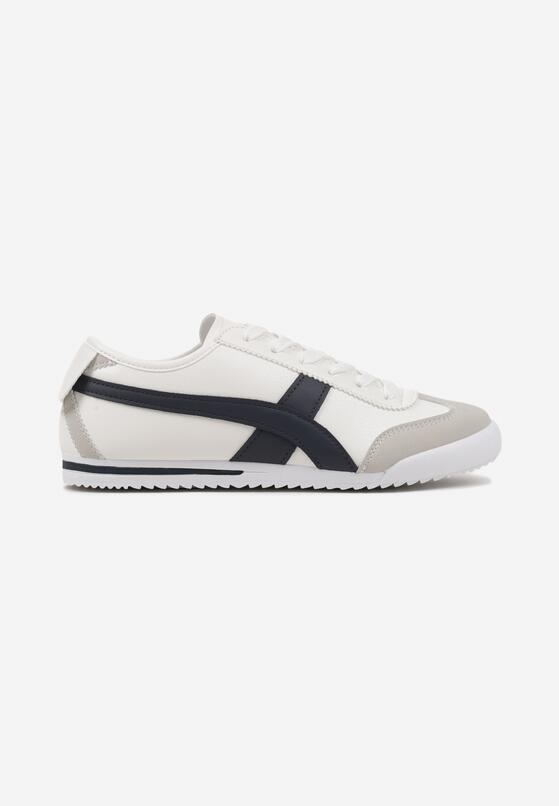 Biało-Granatowe Sneakersy w Stylu Klasycznych Tenisówek Dellasia 4