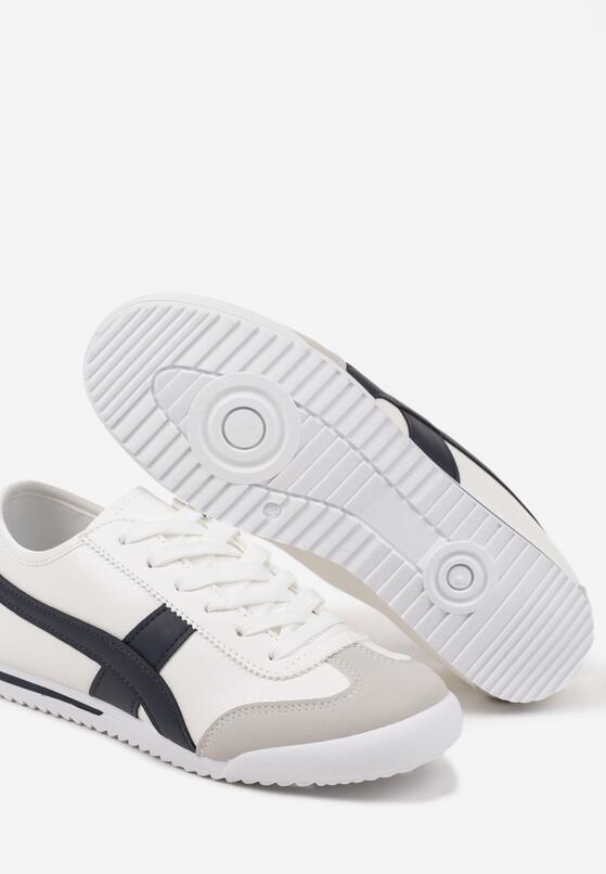 Biało-Granatowe Sneakersy w Stylu Klasycznych Tenisówek Dellasia 6
