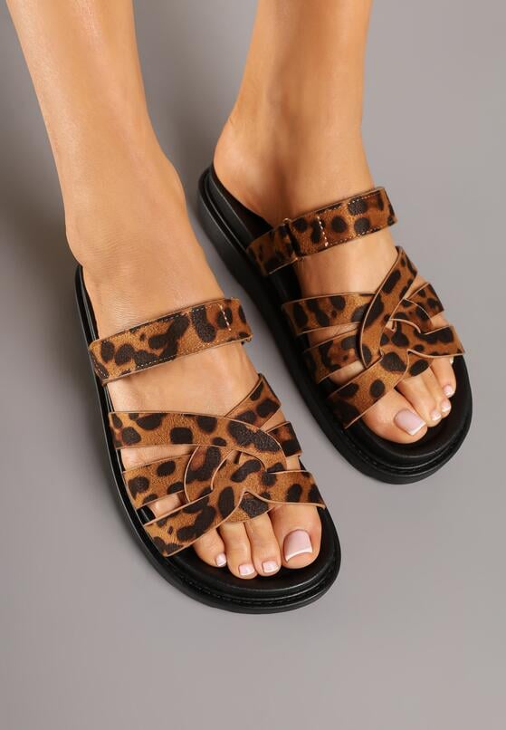 Papuci Imprimeu leopard 3