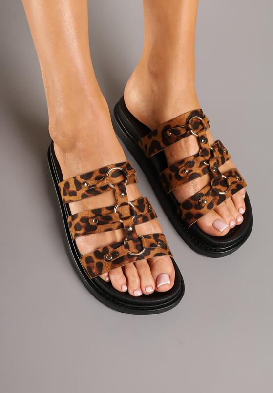 Papuci Imprimeu leopard 3