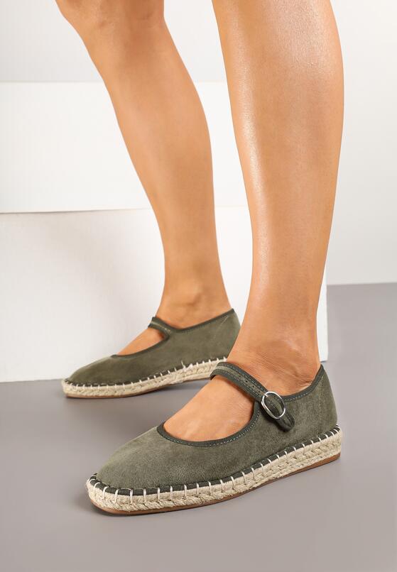 Zöld bézs Espadrilles 1