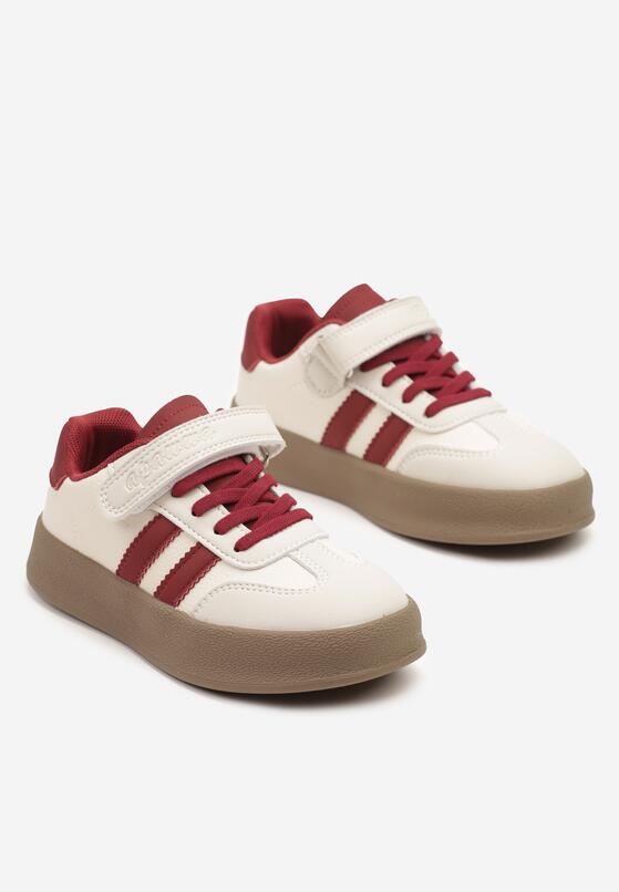 Pantofi sport Bej cu roșu 2