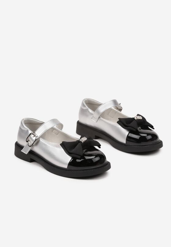 Pantofi casual Negru cu argintiu 2
