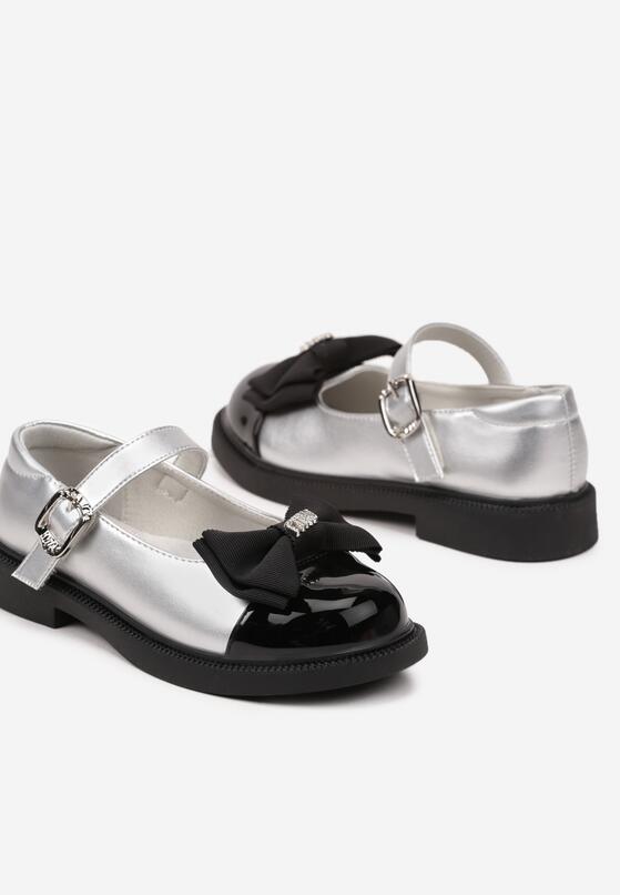 Pantofi casual Negru cu argintiu 3
