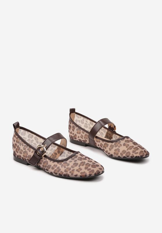 Leopárd mintásak mintásak Balerina lapossarkú cipő 5
