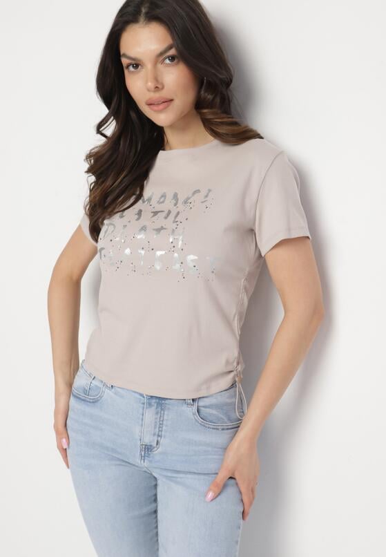 T-shirt Bej închis 4