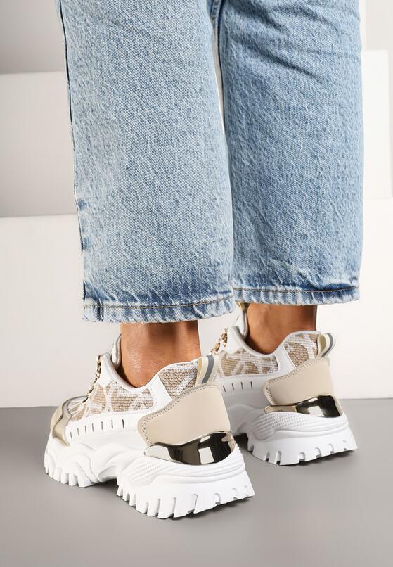 Sneakers Alb cu bej 3