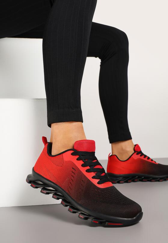 Pantofi sport Negru cu roșu 2
