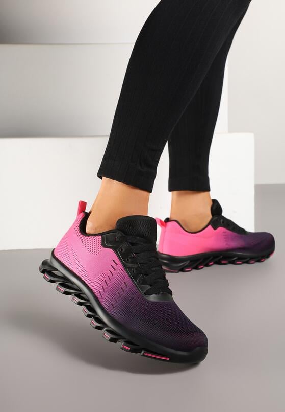 Pantofi sport Negru cu fucsia 2