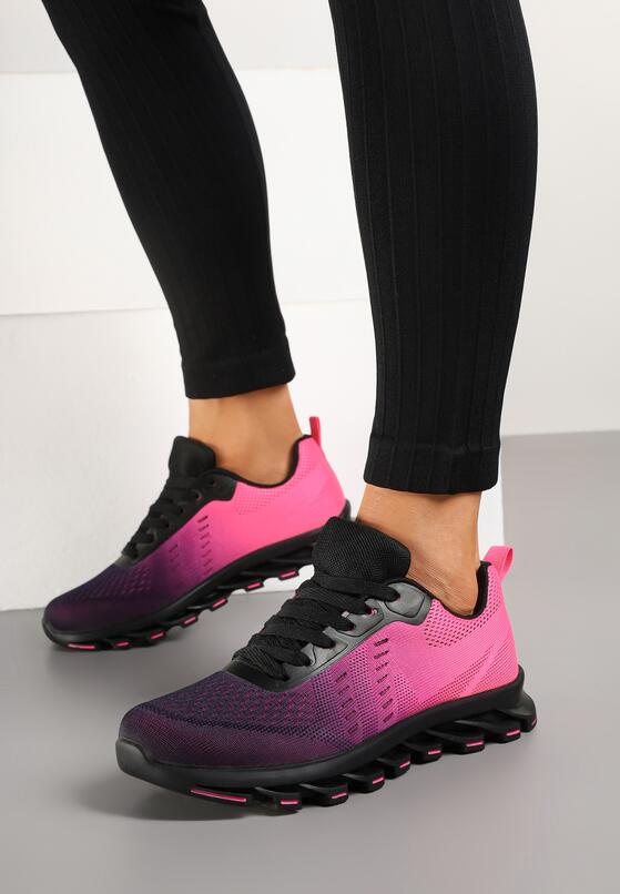 Pantofi sport Negru cu fucsia 1