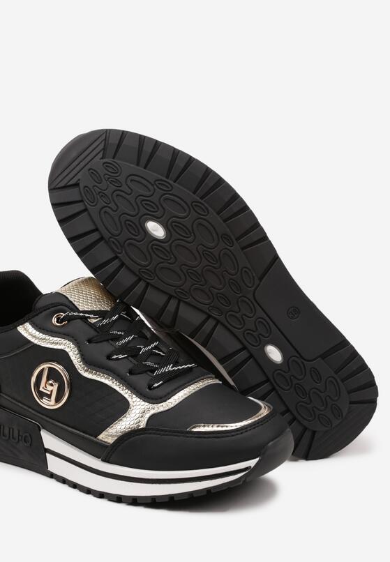 Czarne Sneakersy Ozdobione Metaliczną Aplikacją Zolamira 6