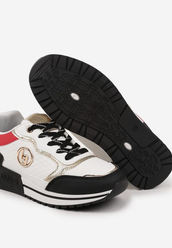 Biało-Czarne Sneakersy Ozdobione Metaliczną Aplikacją Zolamira 6