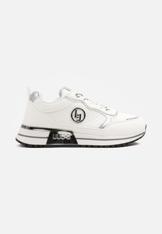 Białe Sneakersy Ozdobione Metaliczną Aplikacją Zolamira 4