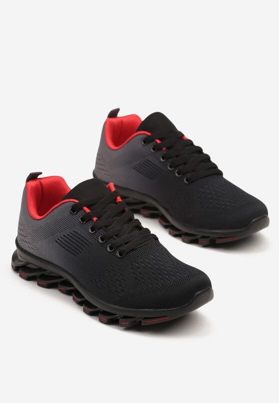Czarno-Szare Buty Sportowe Sneakersy Ozdobione Cieniowaniem Hanetdane 5