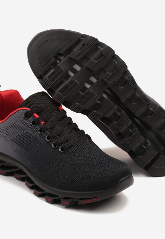 Czarno-Szare Buty Sportowe Sneakersy Ozdobione Cieniowaniem Hanetdane 6