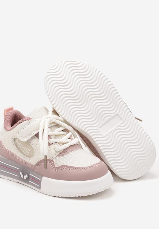 Różowe Buty Sportowe Sneakersy z Wkładką ze Skóry Naturalnej Florvesa 3