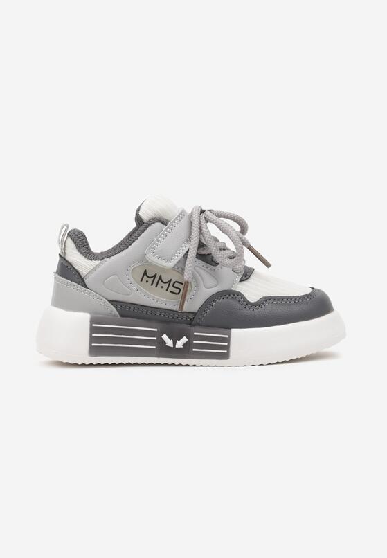 Ciemnoszare Buty Sportowe Sneakersy z Wkładką ze Skóry Naturalnej Florvesa 1
