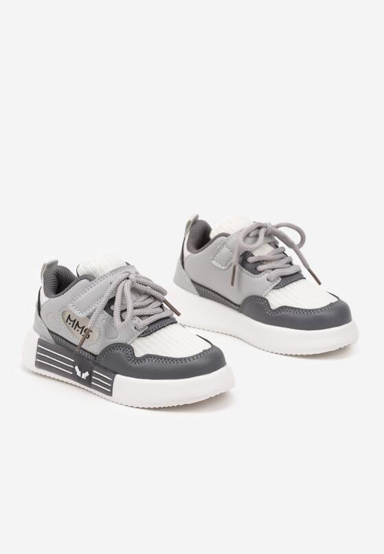 Ciemnoszare Buty Sportowe Sneakersy z Wkładką ze Skóry Naturalnej Florvesa 2