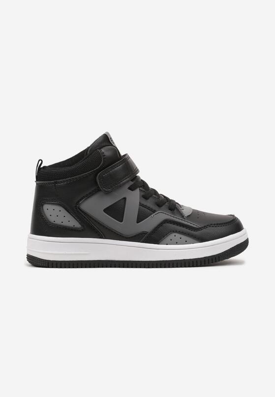 Czarne Buty Sportowe Sneakersy za Kostkę na Rzep Noledis 1