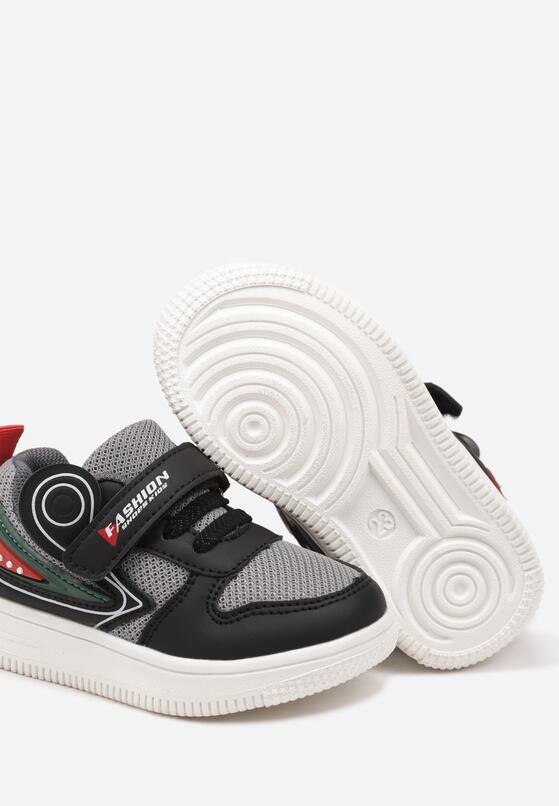 Czarne Buty Sportowe Sneakersy ze Skórzaną Wkładką Nonanira 3