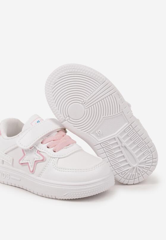 Pantofi sport Alb cu roz 3