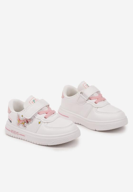 Pantofi sport Alb cu roz 2