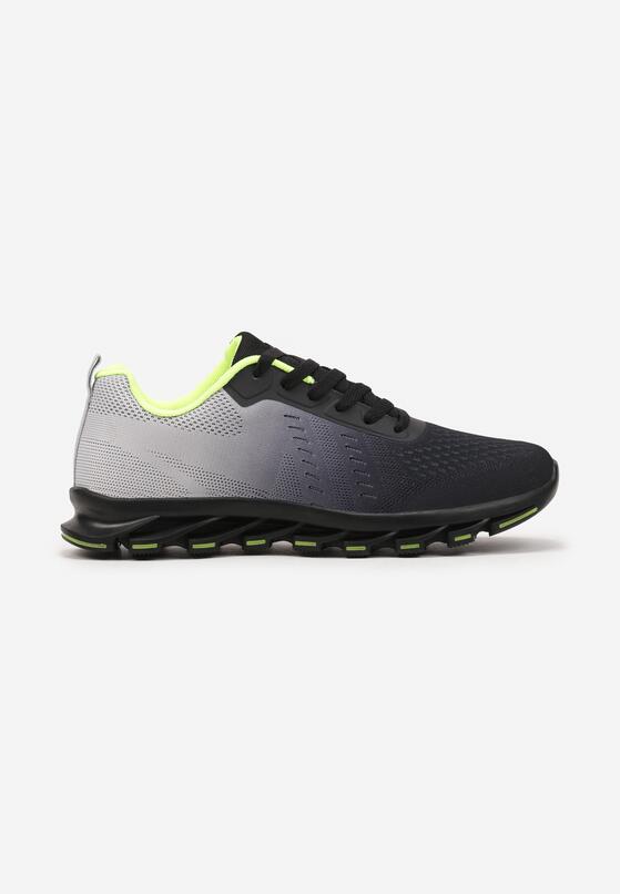 Szaro-Zielone Buty Sportowe Sneakersy z Motywem Ombre Lorami 1